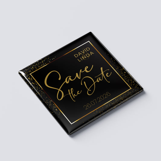 Save the date Luxe Zwart
