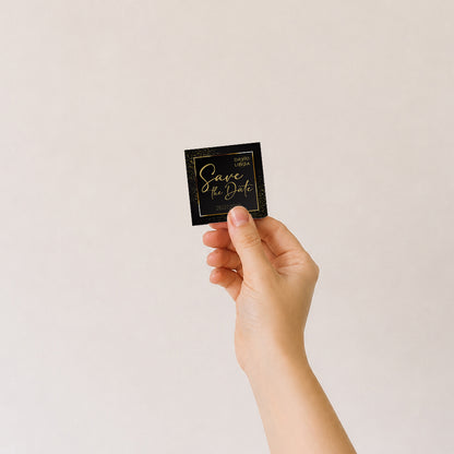 Save the date Luxe Zwart