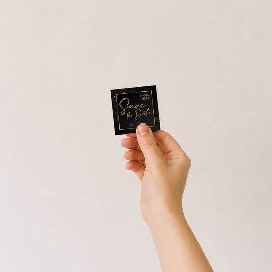 Save the date Luxe Zwart