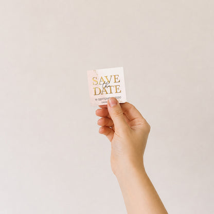 Save the date Trendy Goud
