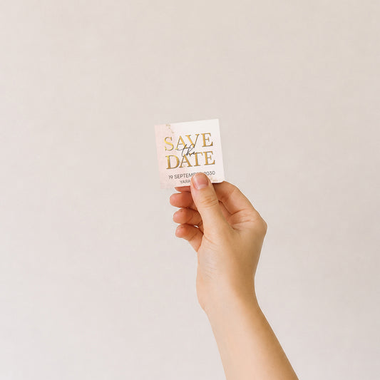 Save the date Trendy Goud